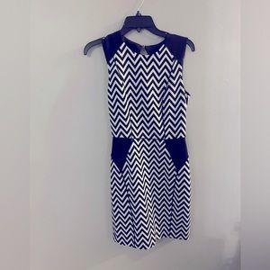 Black and White Chevron Pencil Dress
